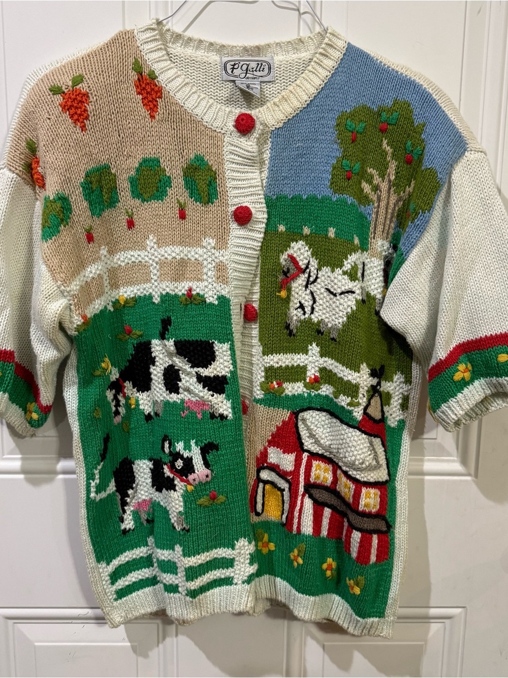 PGalli Farm Scene Knit Cardigan - Multicolor medium